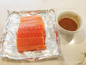 Miso Glazed Salmon Preparation