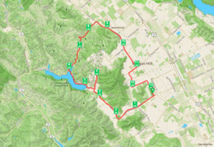 Morgan Hill Half Marathon Map